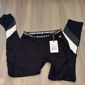 Perfect Moment Black and White Active Leggings